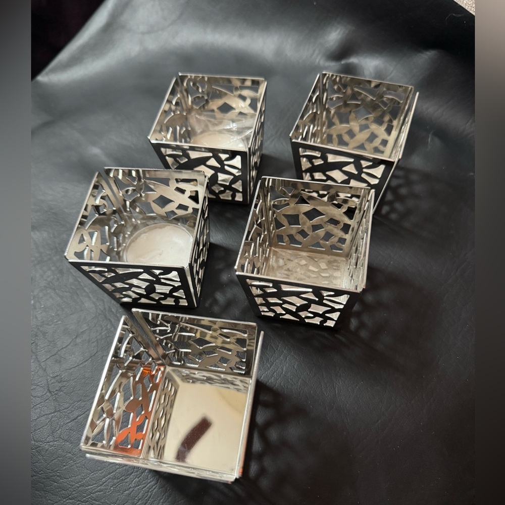 Set of 5 Alessi Cactus Stainless Steel Votives - Picture 2 of 8